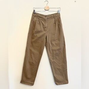 HIGH WAISTED OAK + FORT KHAKI PANTS MEDIUM - BROWN